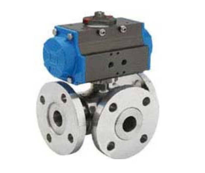  Pneumatic three-way ball valve